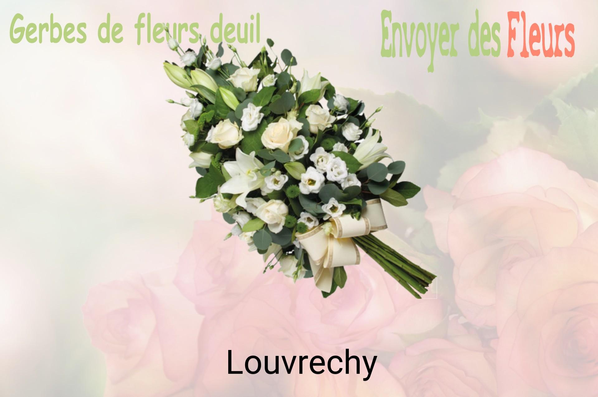 Gerbe de fleurs de deuil livrée à Louvrechy